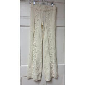 Edikted Cream Ivory Sweater Cable Pants